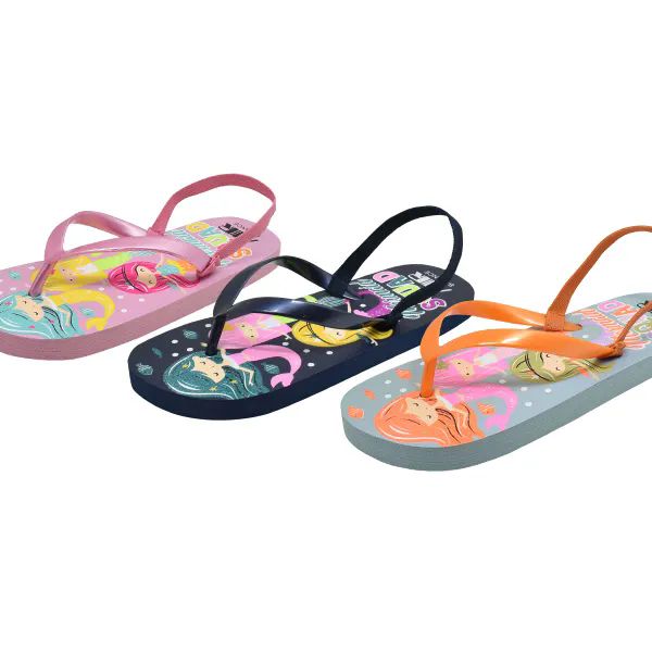 Wholesale Footwear Girls Fashion Flat Sandals Man Made Sole And Upper Imported
