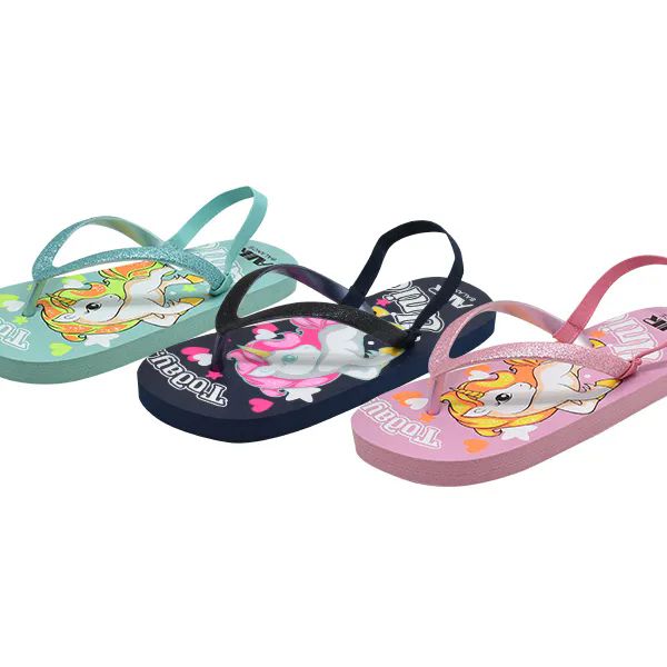 Wholesale Footwear Girls Fashion Flat Sandals Man Made Sole And Upper Imported