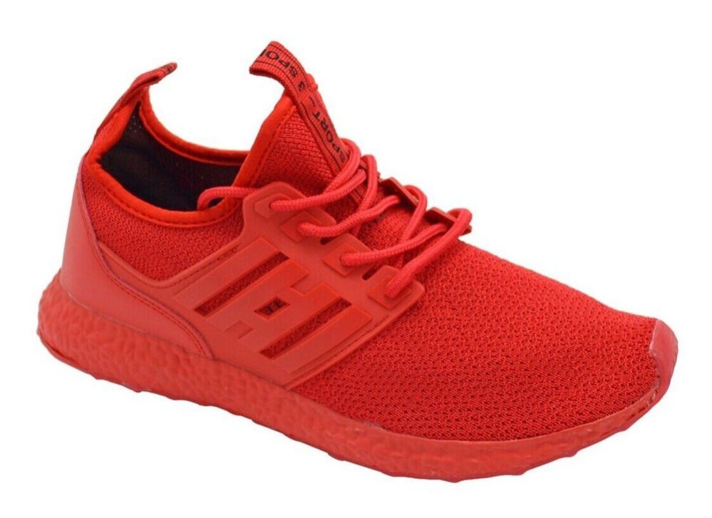 Wholesale Footwear Men's Air Cushion Sport Running Shoes Casual Athletic Tennis Sneakers In Red