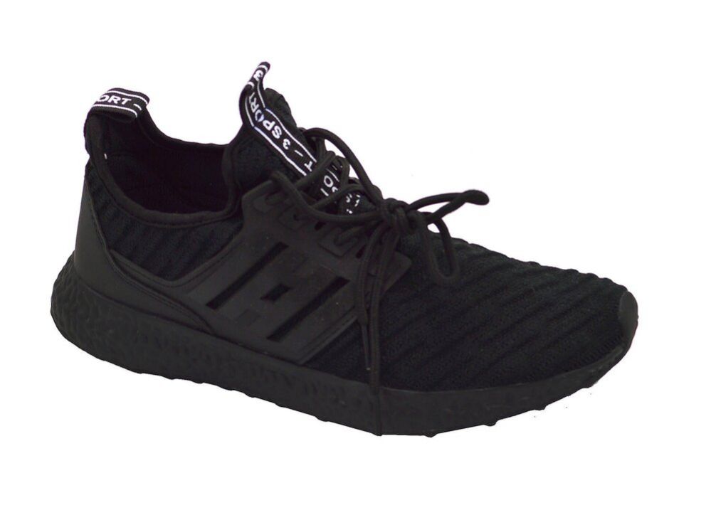 Wholesale Footwear Men's Air Cushion Sport Running Shoes Casual Athletic Tennis Sneakers In Black