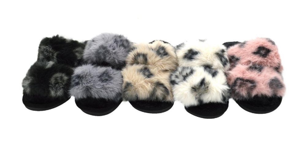 Wholesale Footwear Womens Cozy House Slippers For Women For Indoor And Outdoor Fuzzy Slippers With Double Band In Assorted Color