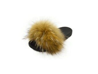 Wholesale Footwear Girls Faux Fur Fuzzy Comfy Soft Plush Open Toe Indoor Outdoor Spa Bedroom Slipper In Brown