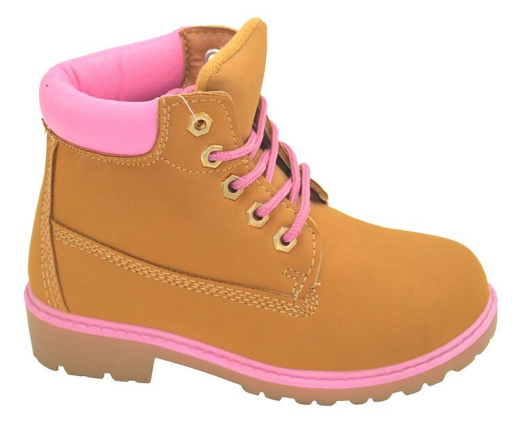 Wholesale Footwear Girls Boots Assorted Size -- Color Tan/fuchsia