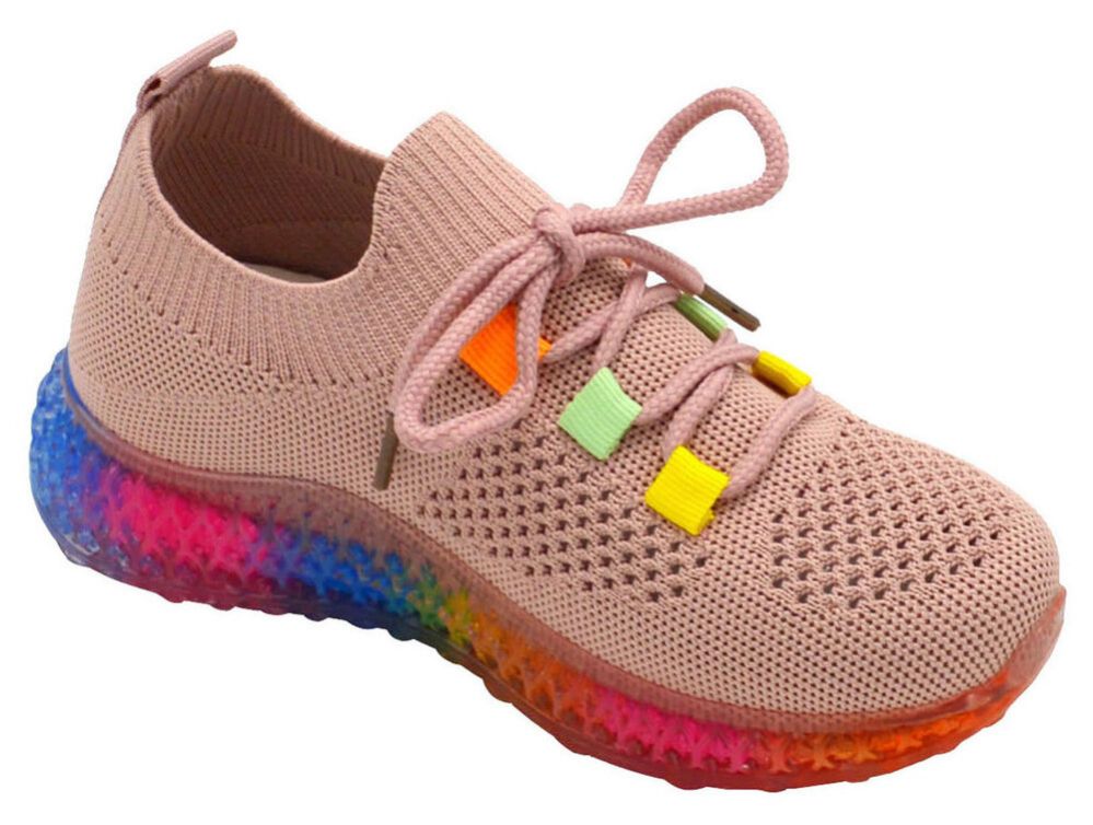 Wholesale Footwear Girls Casual Stylish Jogger Mesh Non Slip Lightweight Sneakers For Toddler Girls In Red