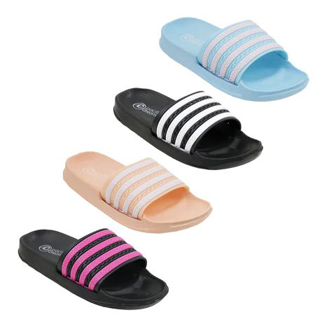 Wholesale Footwear Girls Stripe Slide
