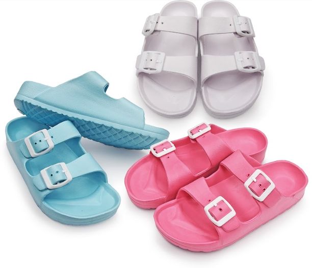 Wholesale Footwear Kids Solid Buckle Strap Sandal