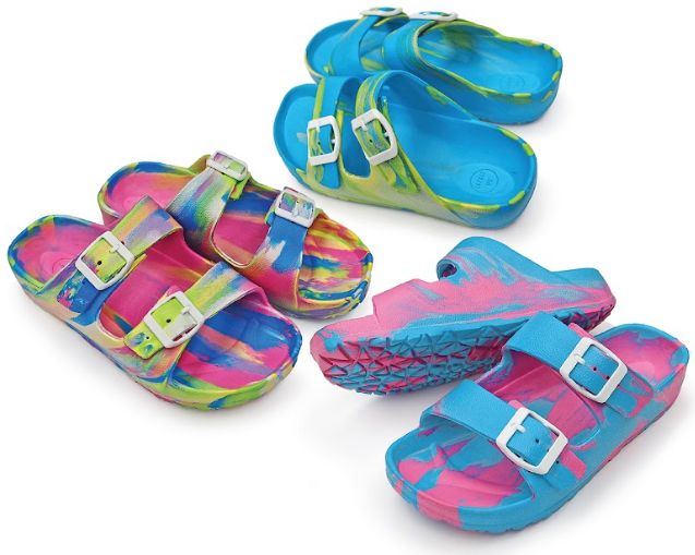 Wholesale Footwear Kids Tie Dye Buckle Strap Sandal