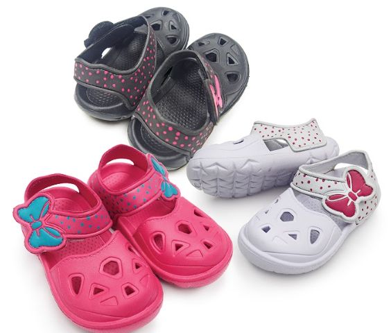 Wholesale Footwear Girls Toddler Velcro Clogs In Assorted Color