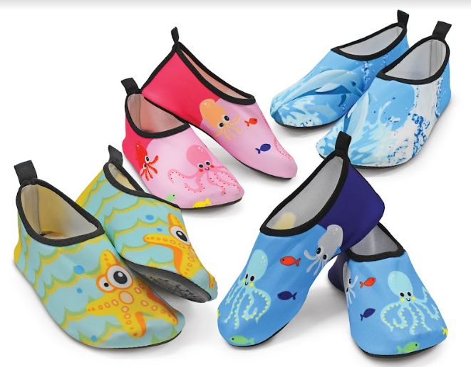 Wholesale Footwear Boys And Girls Printed Aqua Design Water Shoes Assorted