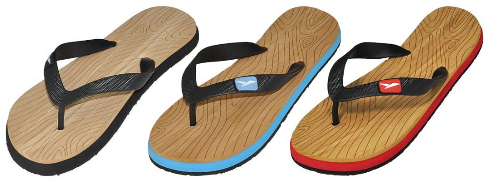 Wholesale Footwear Men's Gizeh Slide Sandals With Wooden Surfboard Print