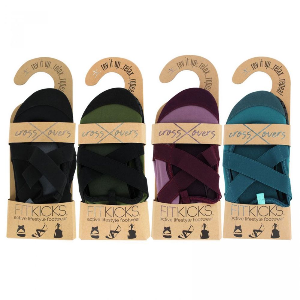 Wholesale Footwear Fitkicks Crossovers Slip On Flats With Soft Footbed
