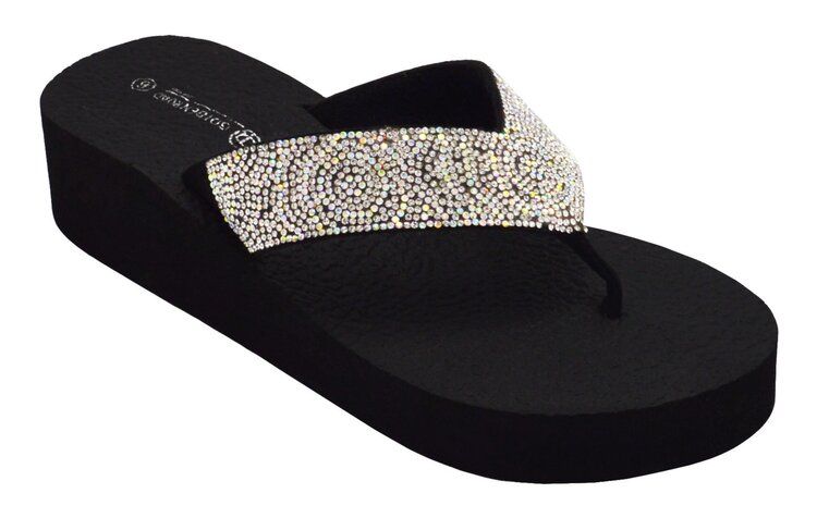 Wholesale Footwear Slippers For Women In Silver Color Size 5-10