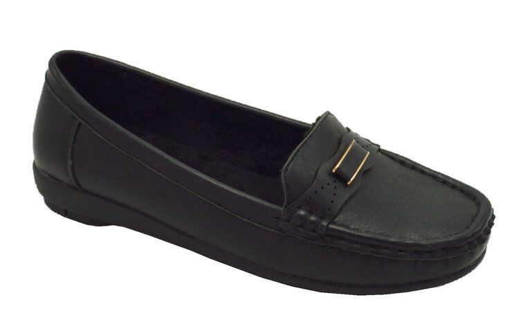 Wholesale Footwear Women's Leather Loafers & SliP-Ons Flats Driving Walking Casual Soft Sole Shoes Color Black Size 6-10