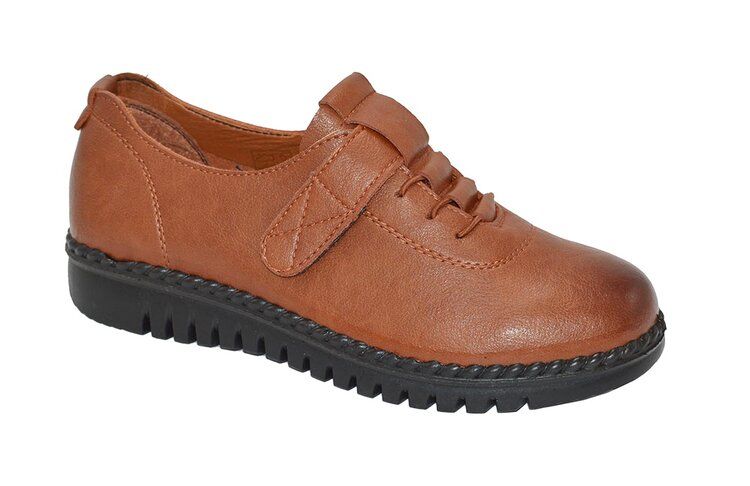 Wholesale Footwear Comfort Work Shoes Hotel Restaurant Walking Slip Resistant, Color Tan Size 5-10