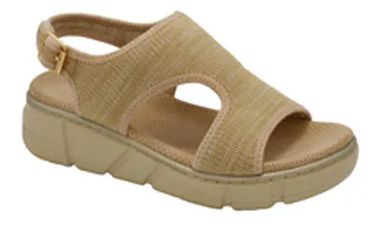 Wholesale Footwear Sandals For Women Wide, Flat Platform Ankle Buckle Sandals Strap Fashion Summer Beach Sandals Open Toe Color Beige Size 5-10