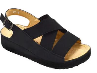 Wholesale Footwear Sandals For Women Wide, Flat Platform Ankle Buckle Sandals Strap Fashion Summer Beach Sandals Open Toe Color Black Size 5-10