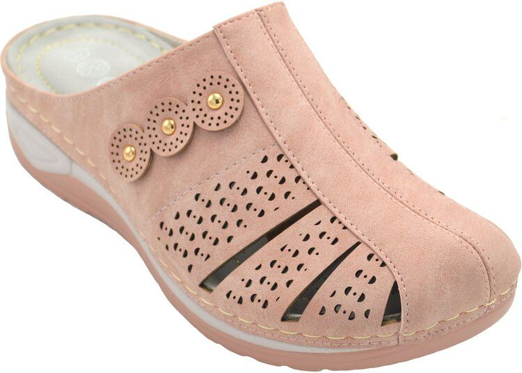Wholesale Footwear Fashion Women Sandals Round Toe Thick Platform Heels Dress Sandals Pink Color Size 5-10