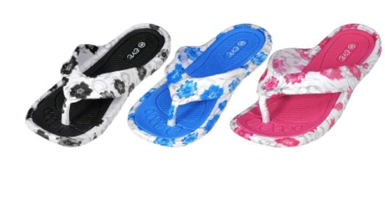 Wholesale Footwear Women's Slim Floral Flip Flop Sandal