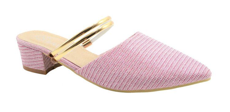 Wholesale Footwear Women's Strappy Slide Dress Sandal In Pink Color Black Size 5-10