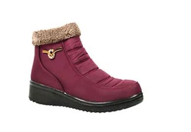 Wholesale Footwear Ankle Snow Boots For Women Comfortable Winter Boots Color Wine Size 5-10