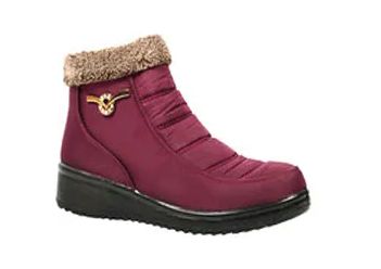 Wholesale Footwear Ankle Snow Boots For Women Comfortable Winter Boots Color Wine Size 7-11