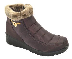 Wholesale Footwear Ankle Snow Boots For Women Comfortable Winter Boots Color Brown Size 5-10