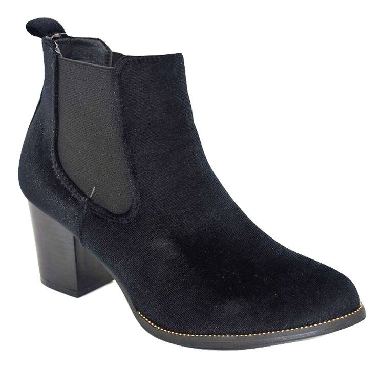 Wholesale Footwear Women's Fashion Comfortable Heel Ankle Boots Color Black Size 5-10