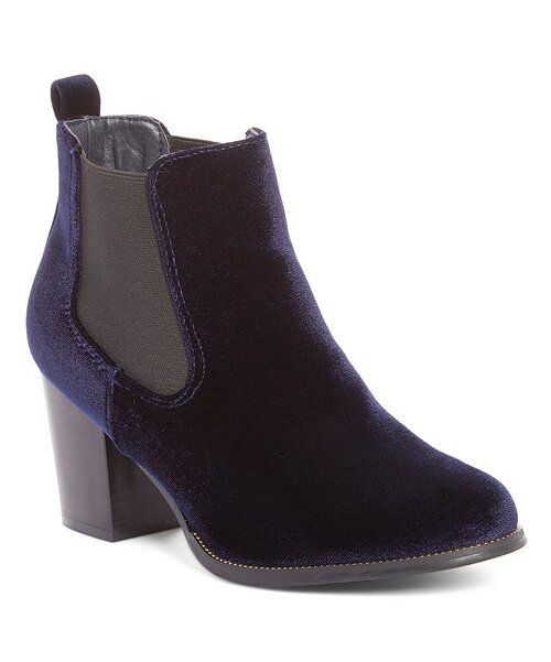 Wholesale Footwear Women's Fashion Comfortable Heel Ankle Boots Color Navy Size 5-10