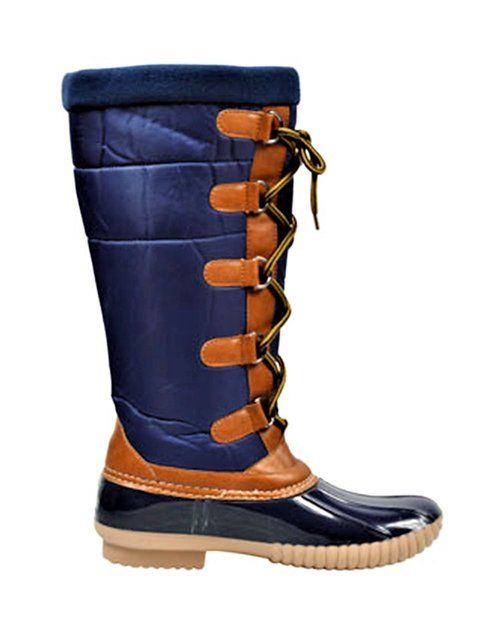 Wholesale Footwear Womens Winter Boots With Fur Lining Comfortable Color Blue Size 5-10