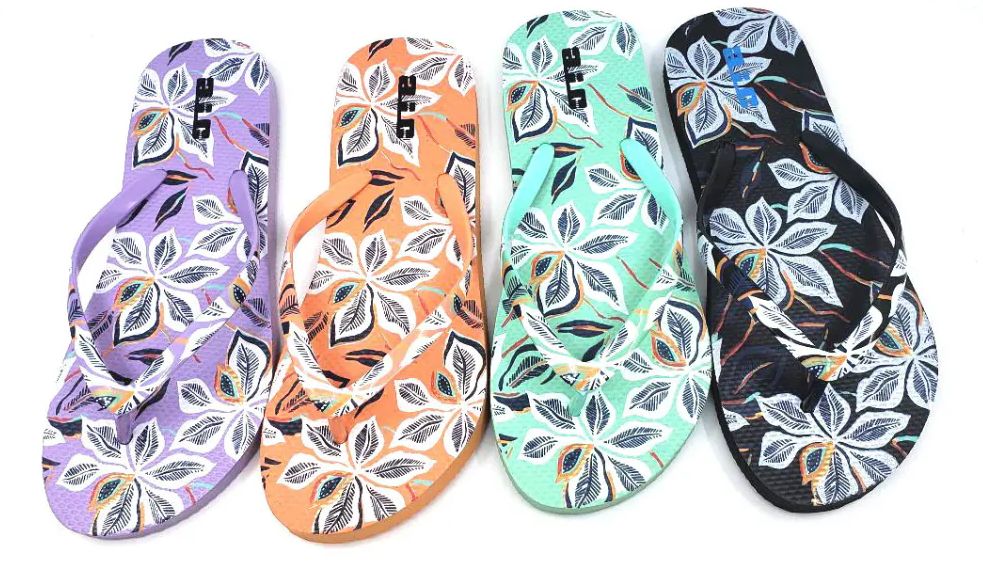 Wholesale Footwear Women's Exotic Flower Floral Flip Flop