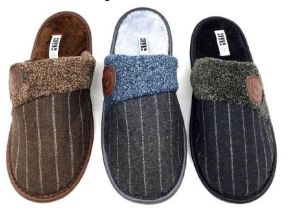 Wholesale Footwear Pinstriped Casual Slippers