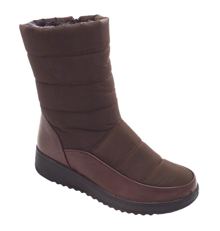 Wholesale Footwear Snow Boots For Women Comfortable Winter Boots Color Brown Size 7-11