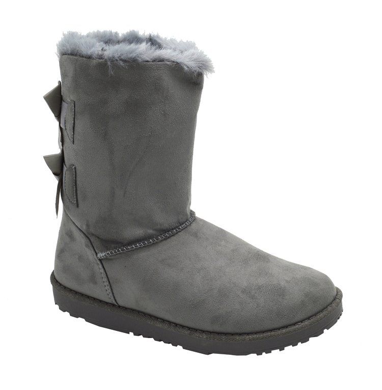 Wholesale Footwear Women Comfortable Winter Boots With Fur Lining Color Grey Size 5-10