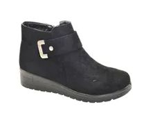 Wholesale Footwear Woman Comfortable Ankle Boots Color Black Size 7-11
