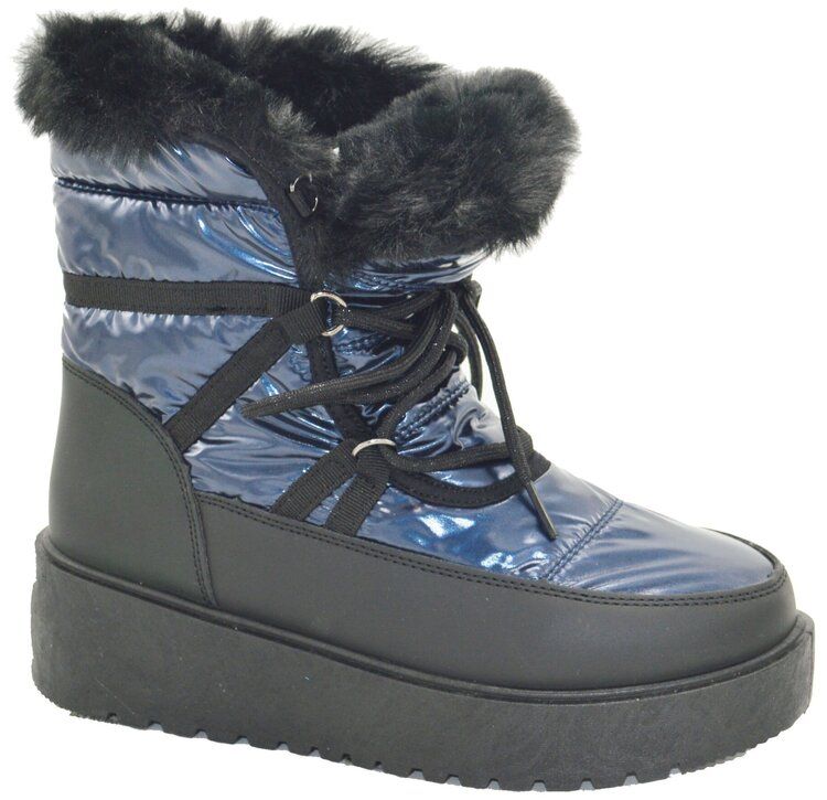 Wholesale Footwear Snow Boots For Women With Platforms, Comfortable Winter Boots Color Navy Size 5-10