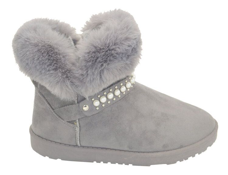 Wholesale Footwear Women Warm Winter Ankle Boots Color Grey Size 5-10