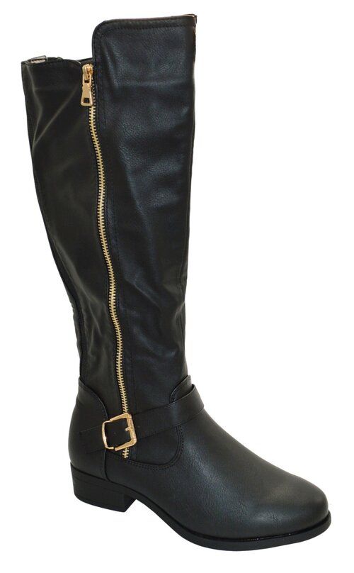 Wholesale Footwear Women's Comfortable High Boots With Zipper Color Black Size 5-10
