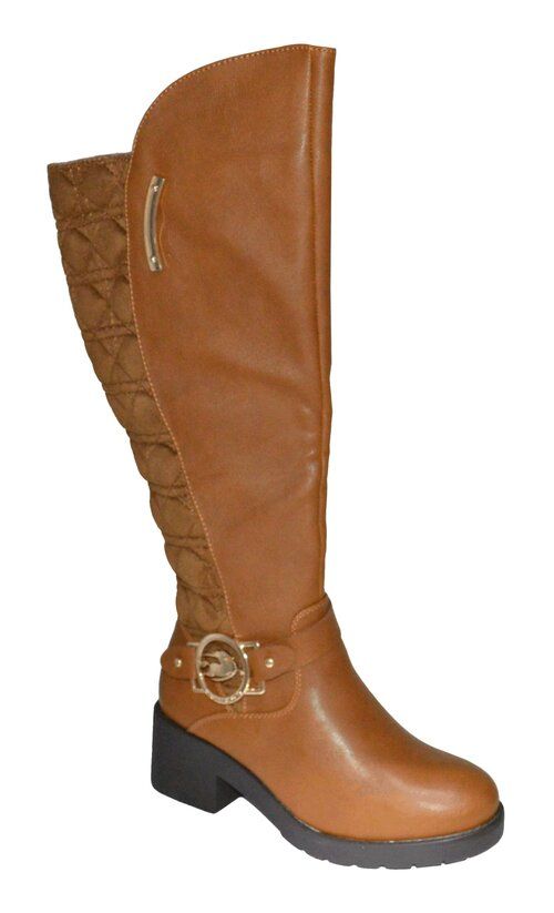 Wholesale Footwear Women's Comfortable Zipper High Boots Lightweight Color Brown Size 6-10