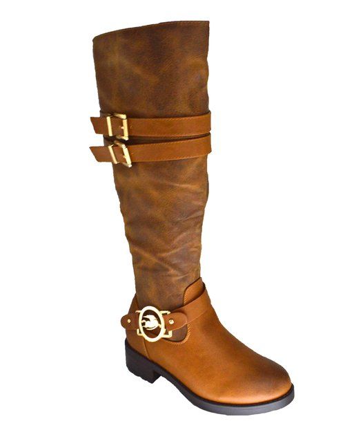 Wholesale Footwear Women's Comfortable Zipper High Boots Lightweight Color Brown Size 6-10