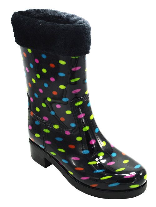 Wholesale Footwear Womens Rain Boots Specially Designed Lightweight Color Black Size 5-10
