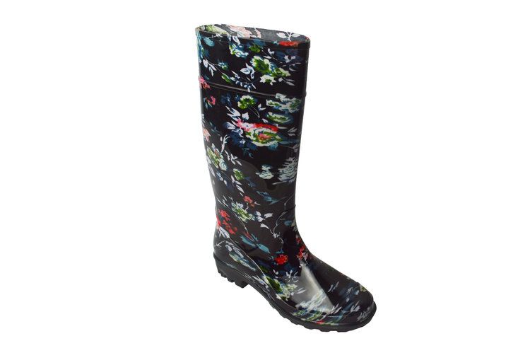 Wholesale Footwear Womens Rain Boots Specially Designed Lightweight Color Black Size 5-10