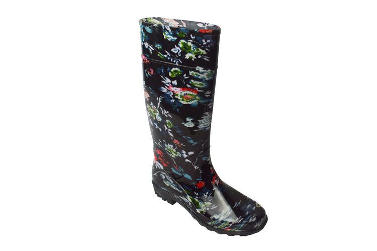 Wholesale Footwear Womens Rain Boots Specially Designed Lightweight Color Black Size 6-11