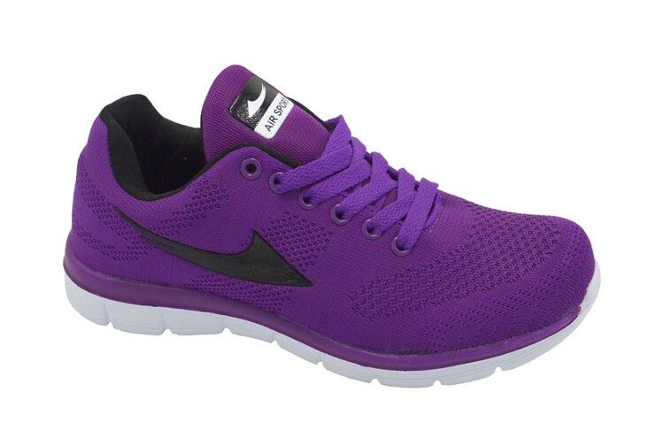 Wholesale Footwear Womens Air Cushion Sport Running Shoes Casual Athletic Tennis Sneakers In Purple Size 5-10