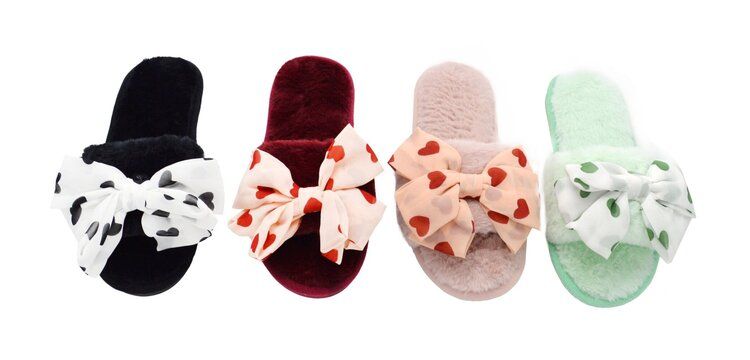 Wholesale Footwear Woman Faux Fur Fuzzy Comfy Soft Plush Indoor Outdoor Open Toe Slipper Assorted Color And Size A