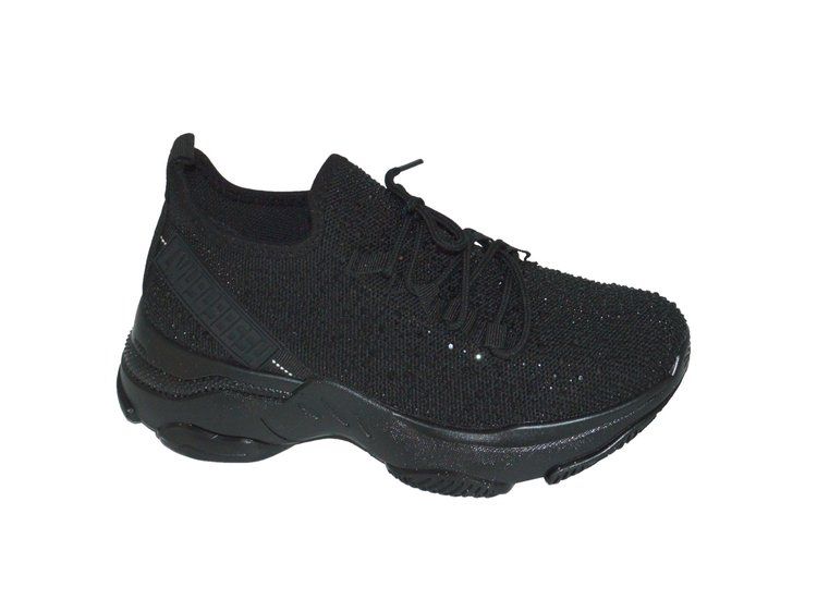 Wholesale Footwear Women's Sneakers, Breathable, Fashion Rhinestones, Light And Comfortable Shoes In Black Assorted Size