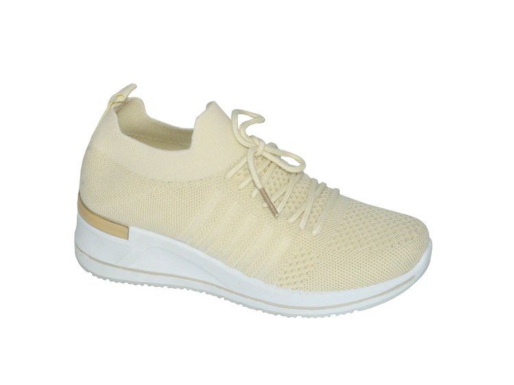 Wholesale Footwear Women's Sneakers, Breathable, Comfortable Shoes In Beige Assorted Size