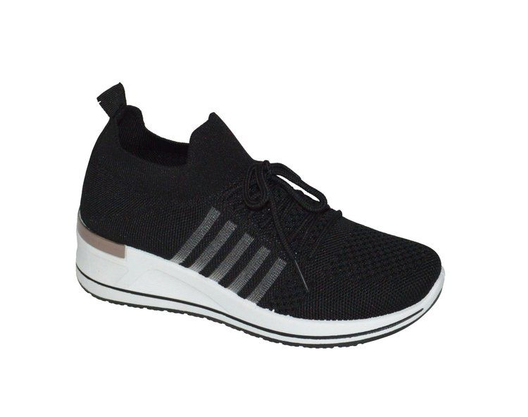 Wholesale Footwear Women's Sneakers, Breathable, Comfortable Shoes In Black Assorted Size