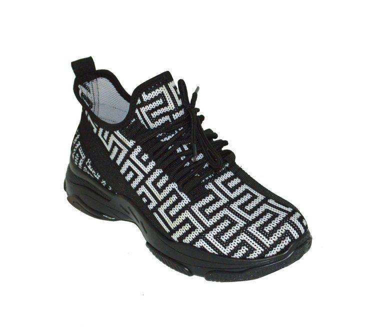 Wholesale Footwear Women's Sneakers Fashion Lightweight Running Shoes Tennis Casual Shoes For Walking In Black