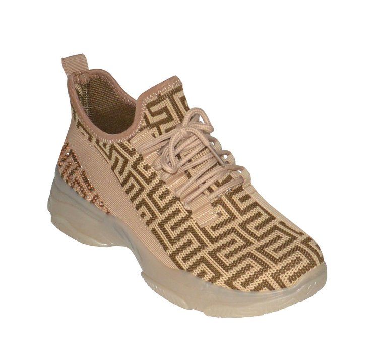 Wholesale Footwear Women's Sneakers Fashion Lightweight Running Shoes Tennis Casual Shoes For Walking In Beige