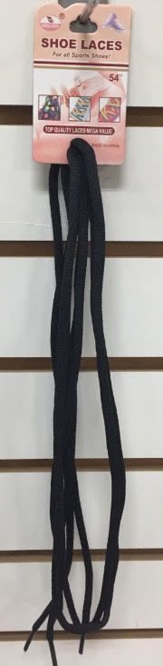 Wholesale Footwear Black Boot Laces 54"